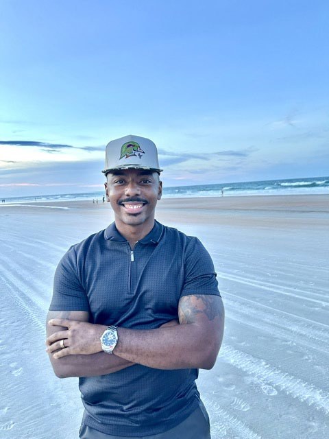 Joshua Spearmon, owner of Spearmon Lawn & Landscaping, working on a property in Conway, AR